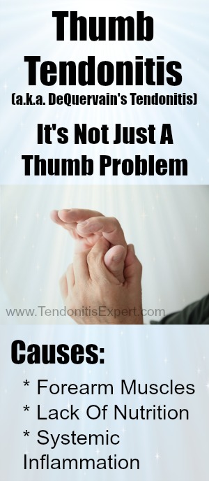 Thumb Tendonitis, Tendonitis In The Thumb, Dequervains Tendonitis