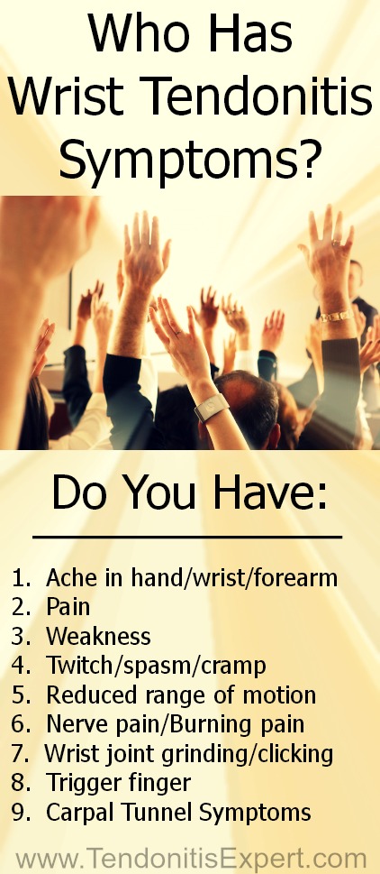 Wrist Tendonitis Symptoms, What Causes Symptoms Of Wrist Tendonitis