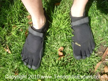 vibram fivefingers kso barefoot running shoes on grass picture